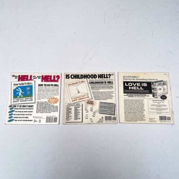 How to go to Hell Childhood is Hell Love Is Hell by Matt Groening Book Lot of 3 - Picture 5 of 12